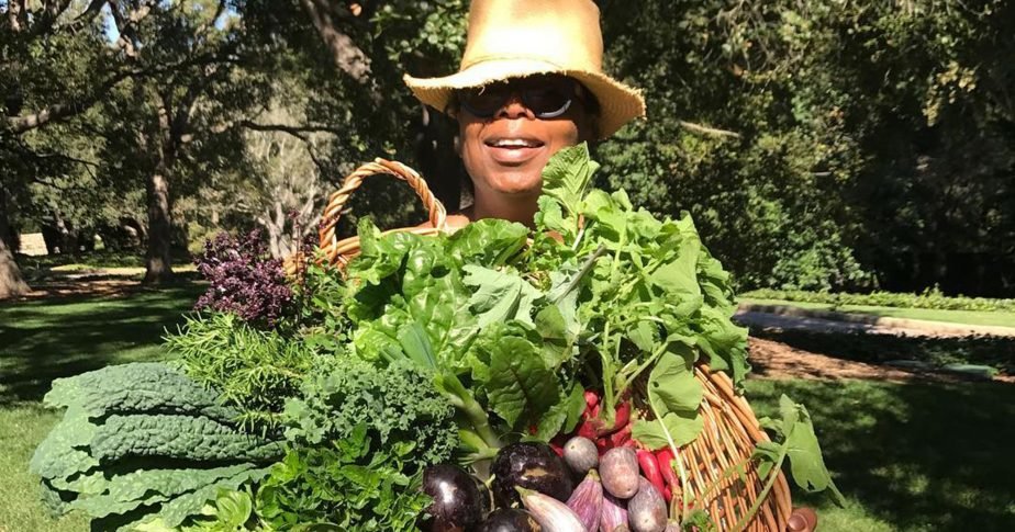 Oprah also shared a glimpse of her orchard garden to her fans to promote healthy living.