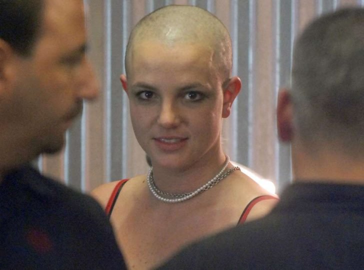 Britney has head her shaved spear