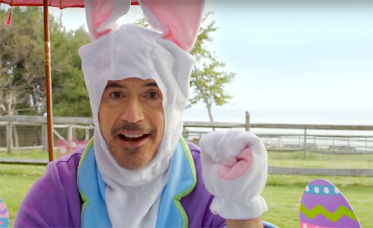 Robert Downey Jr. took a break from wearing his iconic Iron Man suit to dress up a bunny costume last Easter Sunday.