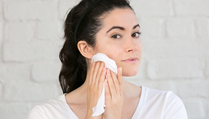 Dr. Howard recommends massaging your face in a circular motion to prep your skin.